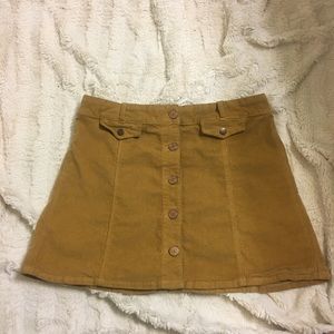 BDG Corduroy Button Up Skirt